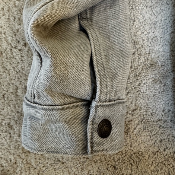 Levi’s Sherpa Trucker Denim Jacket - Light Grey - Men’s Medium - Picture 3 of 7